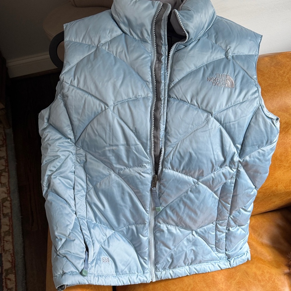 The North Face Sky Blue Quilted Vest